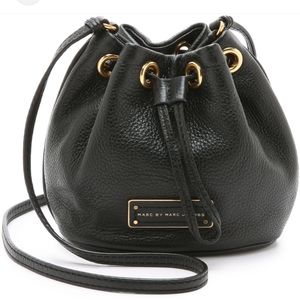 Marc by Marc Jacobs mini bucket black leather bag